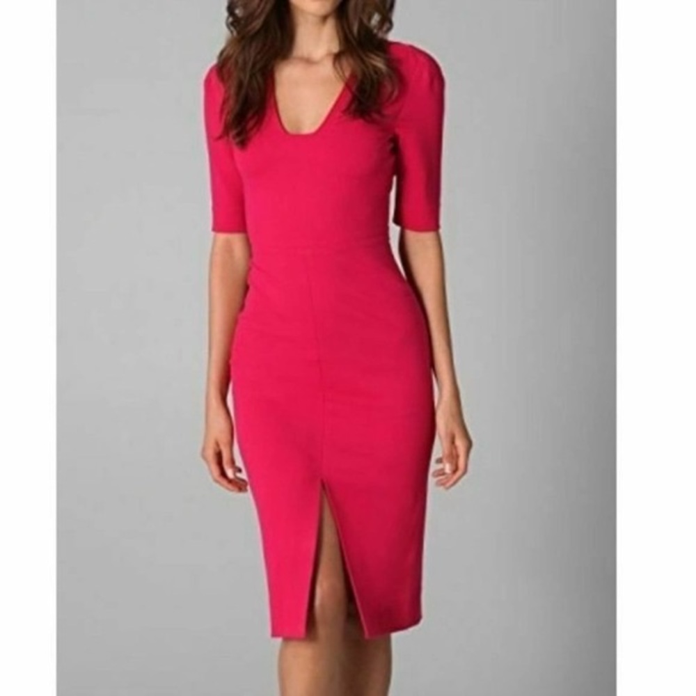 Diane Von Furstenberg Classic Hot Pink/Fuschia DVF dress size 6.